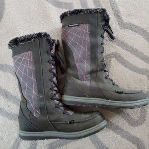 Koppen Women's Gray Fur lined Winter Snow Boots